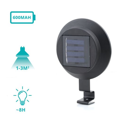 Lampa solarna, 2 szt - czarna