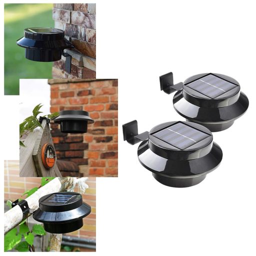 Lampa solarna, 2 szt - czarna