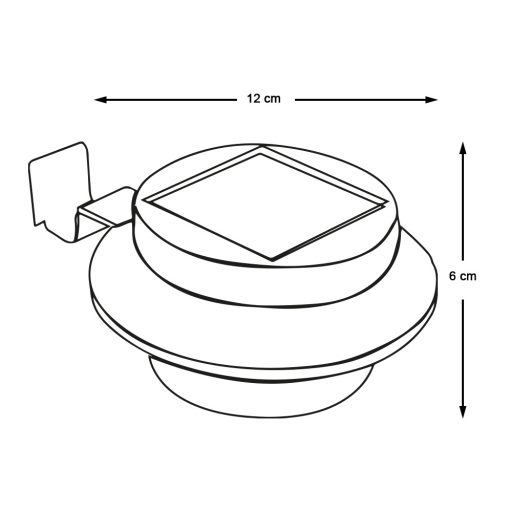 Lampa solarna, 2 szt - czarna