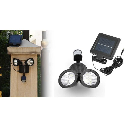 Podwójna lampa solarna z czujnikiem ruchu 