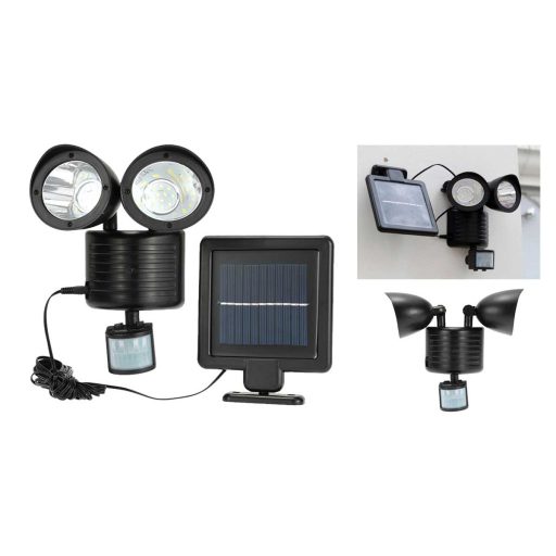 Podwójna lampa solarna z czujnikiem ruchu 
