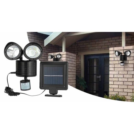 Podwójna lampa solarna z czujnikiem ruchu 