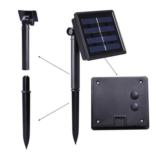 Lampki solarne, ozdobne, 100 diod LED-zimna biel