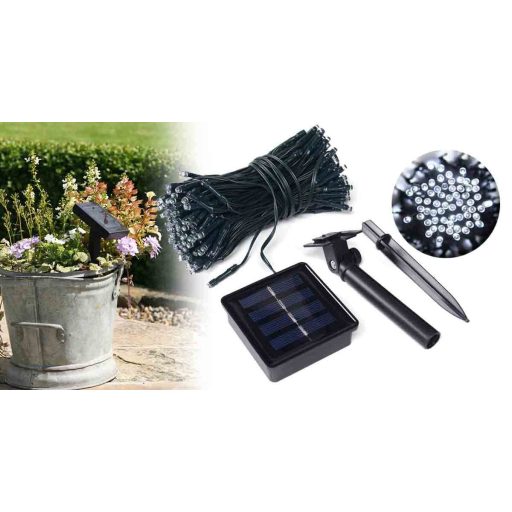 Lampki solarne, ozdobne, 100 diod LED