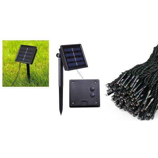 Lampki solarne, ozdobne, 100 diod LED