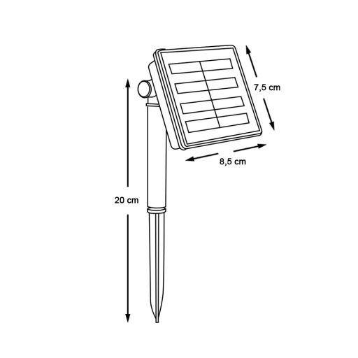 Lampki solarne, ozdobne, 100 diod LED-20 metrowy-zimna biel