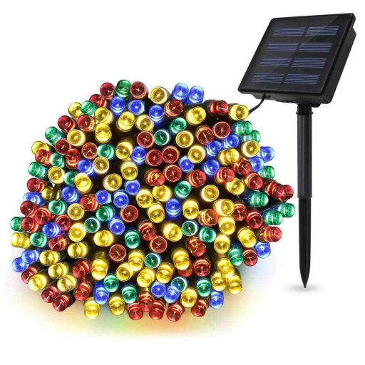 Lampki solarne, ozdobne, 100 diod LED-20 metrowy, kolorowy