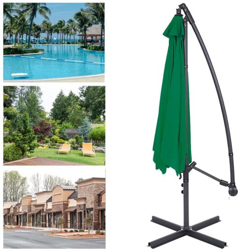 Parasol ogrodowy, wiszący, 2,7 m - dostępny w kilku kolorach-zielony