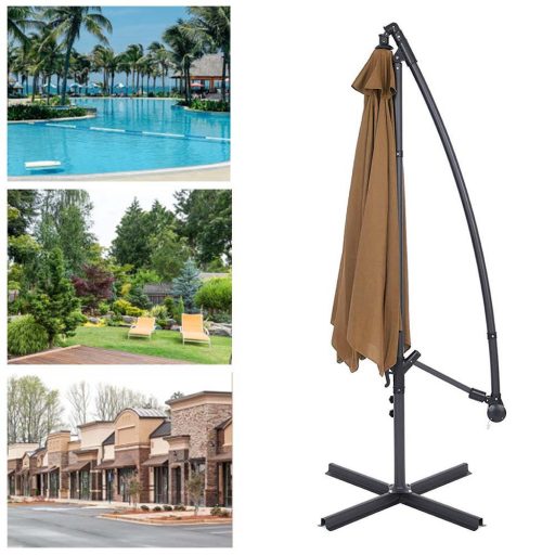 Parasol ogrodowy, wiszący, 2,7 m - dostępny w kilku kolorach-khaki