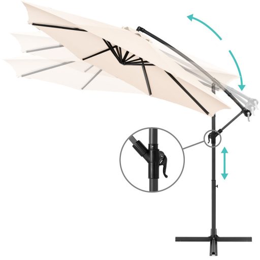 Parasol ogrodowy, wiszący, 2,7 m - dostępny w kilku kolorach-kremowy