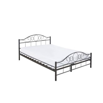   Metalowa rama łóżka Mimi ze stelażem w prezencie, dostępne w kilku wymiarach i kolorach-160x200cm-owa-czarna