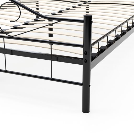 Metalowa rama łóżka Mimi ze stelażem w prezencie, dostępne w kilku wymiarach i kolorach-160x200cm-owa-czarna