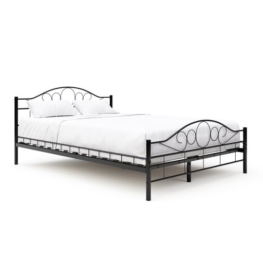 Metalowa rama łóżka Mimi ze stelażem w prezencie, dostępne w kilku wymiarach i kolorach-140x200 cm-owa-czarna