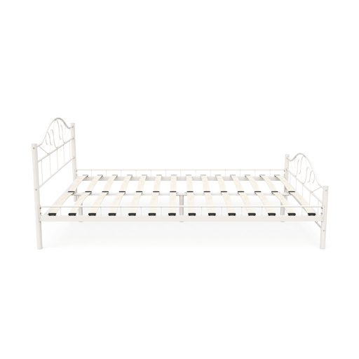 Metalowa rama łóżka Mimi ze stelażem w prezencie, dostępne w kilku wymiarach i kolorach-140x200cm-owa-biała