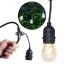 Sznur świetlny LED, wodoodporny, 15 lampek z diodami LED, gwint E27, 14,6 m, barwa światła ciepła biel