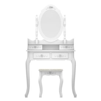 Toaletka lustrzana z taboretem Rome, w kilku kolorach