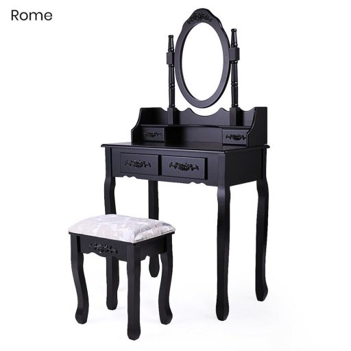 Toaletka lustrzana z taboretem Rome, w kilku kolorach