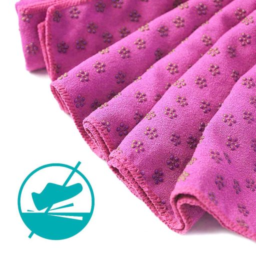 Antypoślizgowy ręcznik do jogi z torbą w prezencie-pink