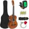 Gitara akustyczna dla początkujących, z tunerem w prezencie, w 2 kolorach-brązowa