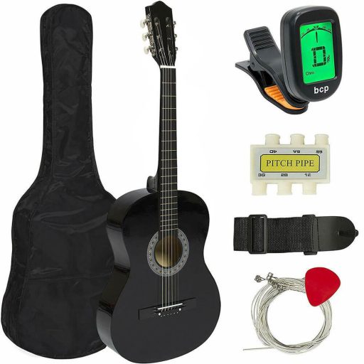 Gitara akustyczna dla początkujących, z tunerem w prezencie, w 2 kolorach