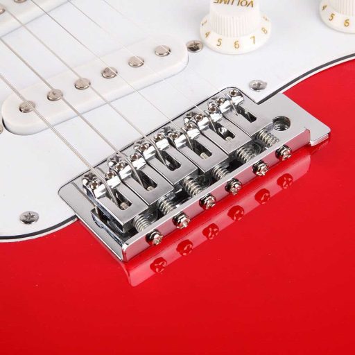 Gitara elektryczna dla początkujących, ze wzmacniaczem w prezencie-czerwona
