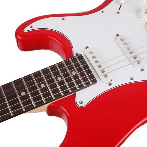 Gitara elektryczna dla początkujących, ze wzmacniaczem w prezencie-czerwona