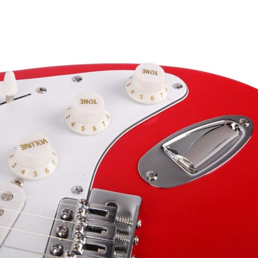 Gitara elektryczna dla początkujących, ze wzmacniaczem w prezencie-czerwona
