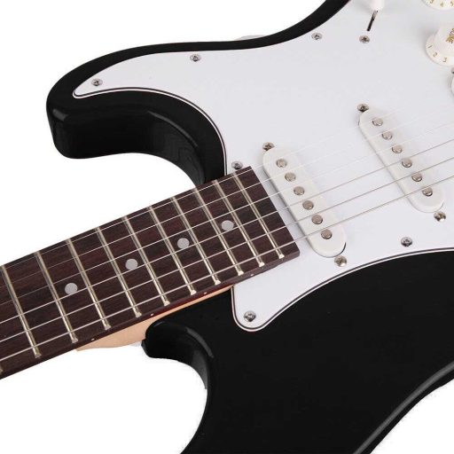 Gitara elektryczna dla początkujących, ze wzmacniaczem w prezencie-czarna