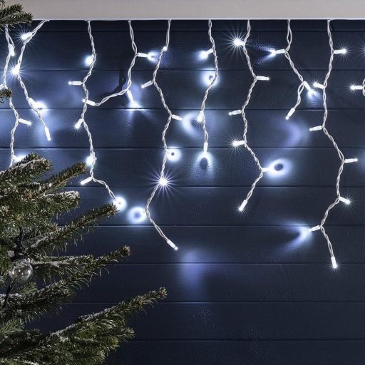 Kurtyna świetlna, sople LED-owe, w 2 rozmiarach, zimna biel-230 LED-owy