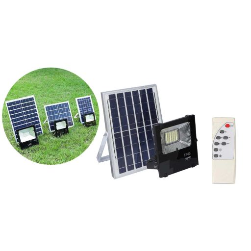 Reflektor LED z panelem solarnym, 4 rodzaje