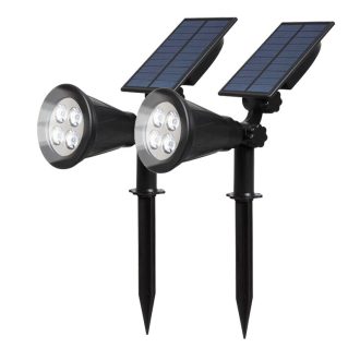 Zestaw 2x lampa solarna, oświetlenie dekoracyjne budynków