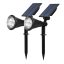 Zestaw 2x lampa solarna, oświetlenie dekoracyjne budynków