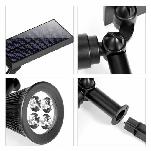 Zestaw 2x lampa solarna, oświetlenie dekoracyjne budynków