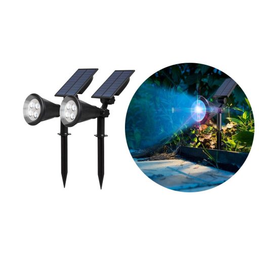 Zestaw 2x lampa solarna, oświetlenie dekoracyjne budynków