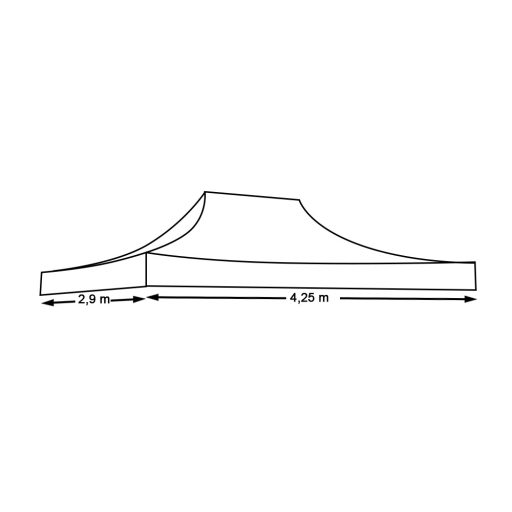 Plandeka na pawilon, kilka rodzaji-2,9x4,25 metrowa plandeka