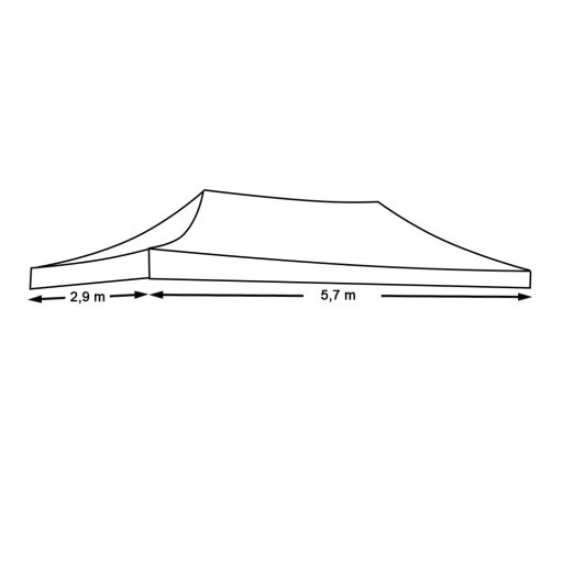 Plandeka na pawilon, kilka rodzaji-2,9x5,7 metrowa plandeka