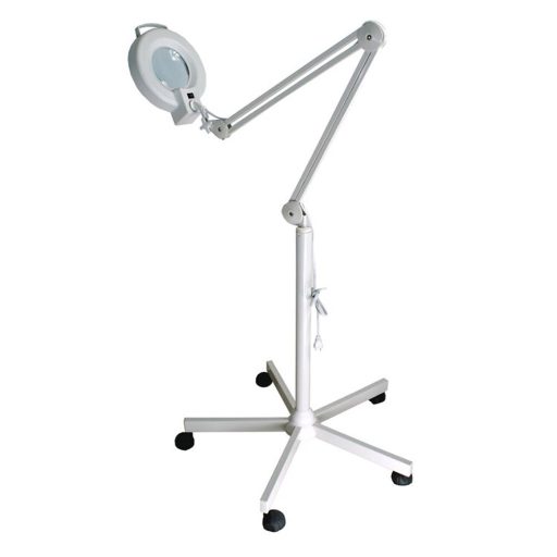 Lampa kosmetyczna z lupą na statywie
