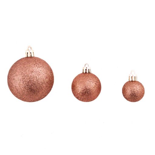112-częściowy zestaw ozdób choinkowych, w kilku kolorach-rosegold