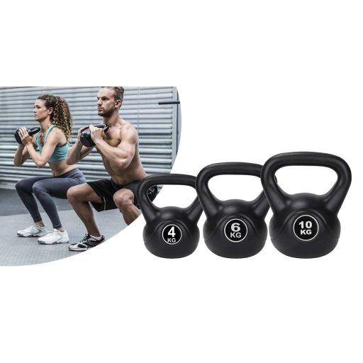 Zestaw kettlebell, 3 szt, 4-6-10 kg-owe