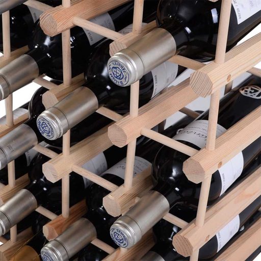 Drewniany stojak na wino na 36-40 butelek