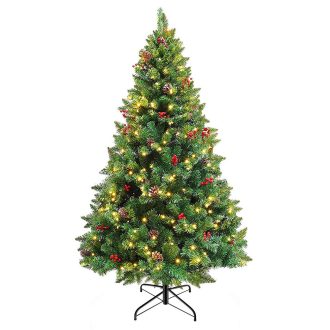 Sztuczna choinka z 180 diodami LED, ciepła biel, 150 cm