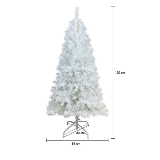 Biała sztuczna choinka - w kilku rozmiarach-120 cm-owa