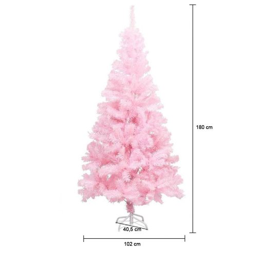 Różowa sztuczna choinka - w kilku rozmiarach -180 cm-owa