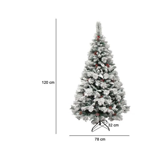 Śnieżna choinka sztuczna w kilku rozmiarach-120 cm-owa