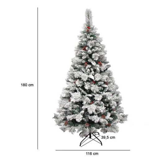 Śnieżna choinka sztuczna w kilku rozmiarach - 180 cm-owa