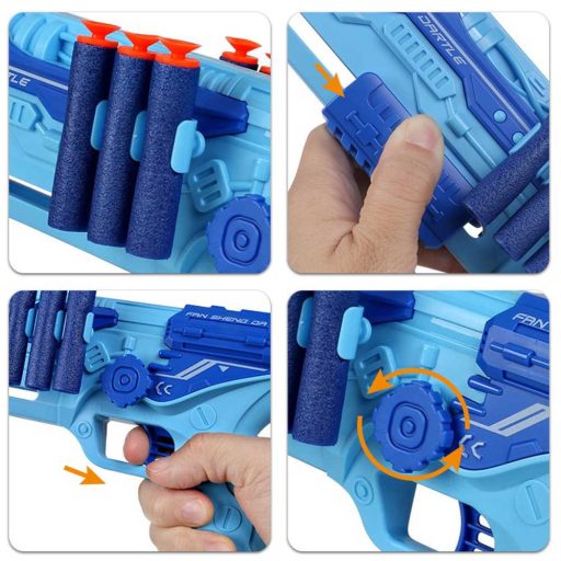 Pistolet dla dzieci z akcesoriami, w kilku rodzajach
