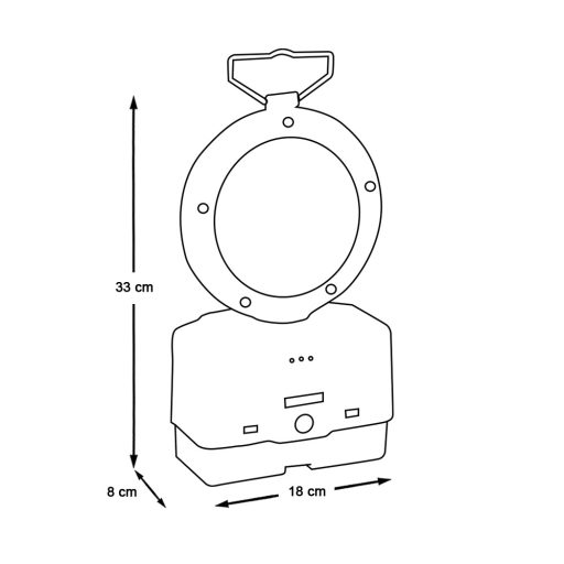 Lampa ostrzegawcza drogowa, 4 szt