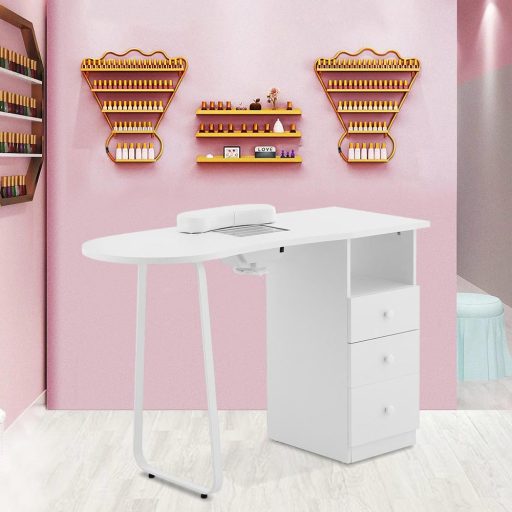 Stół do manicure z 3 szufladami i wbudowanym pochłaniaczem