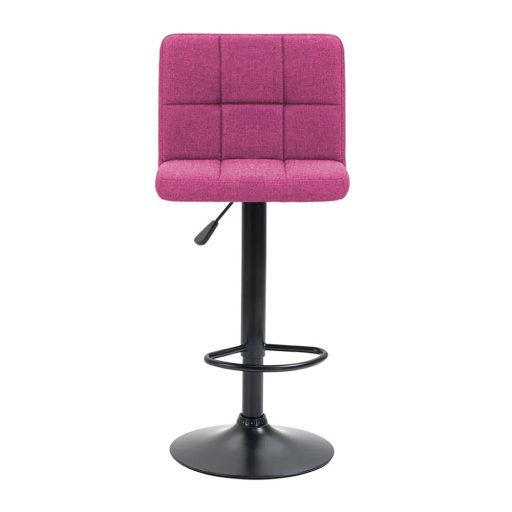 2 krzesła barowe z siedziskiem z tkaniny w kilku kolorach-pink