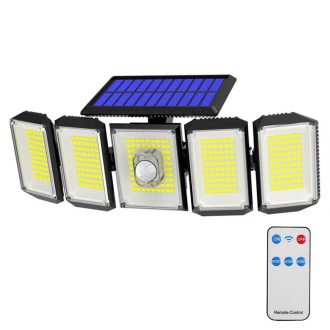 5 panelowa obrotowa lampa solarna 300 LED